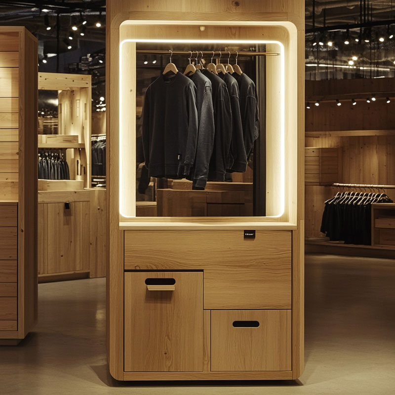 Armoire à vêtements en bois massif